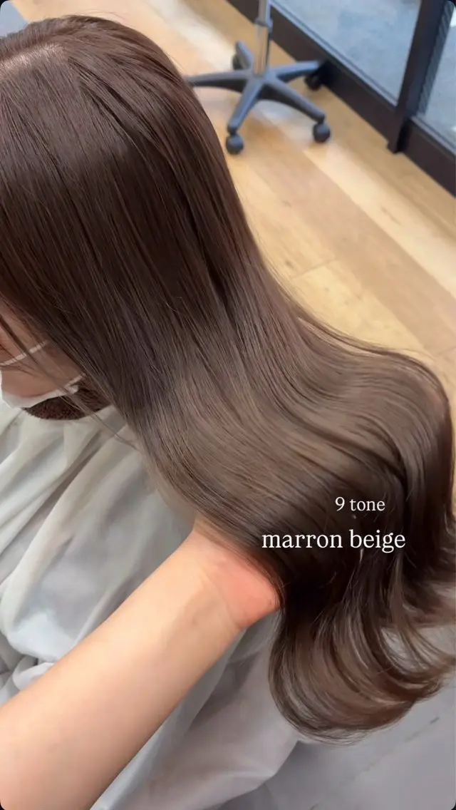 ロング ヘアカラー nanami🏷🤎 ベージュのヘアスタイル