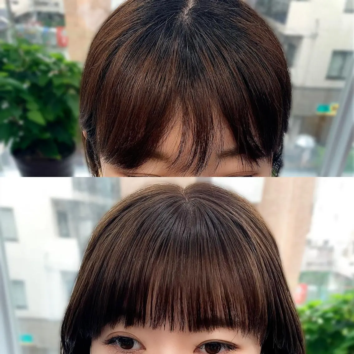 ミディアム カラー パーマ ヘアアレンジ メンズ キッズ ネイル マツエク・マツパ アイブロウ レイヤーカット／ 巻ける縮毛矯正のヘアスタイル