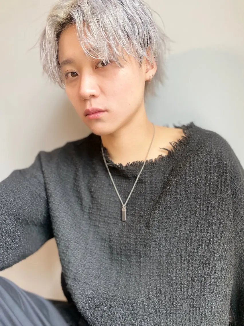 ショート カラー ヘアアレンジ バレイヤージュ ブリーチ ケアブリーチ ダブルカラー イヤリングカラー カット ヘアカラー トリートメント 🌜 Lulu 🌛 公式/大通のヘアスタイル