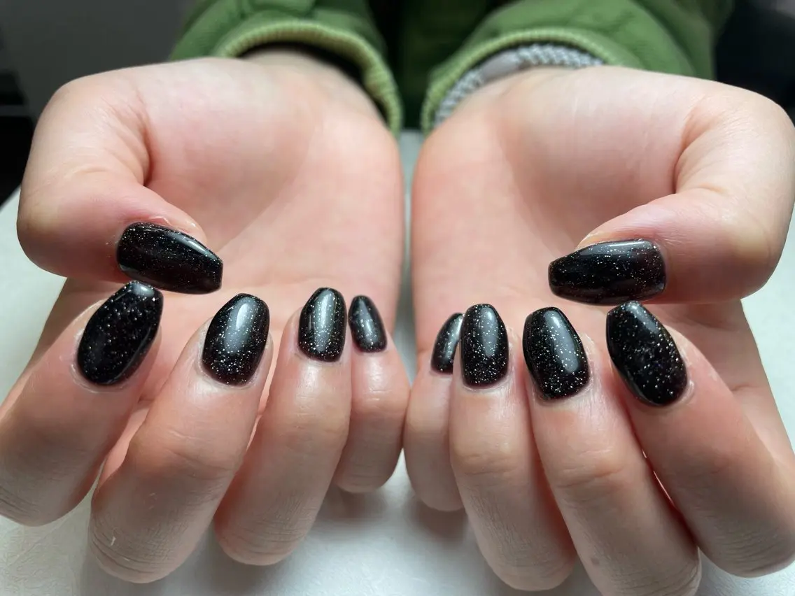 ネイル チークネイル フレンチネイル ジェルネイル ラメ(グリッター) ラメグラデーション MEO NAIL 中野 研修ネイリストのネイルデザイン