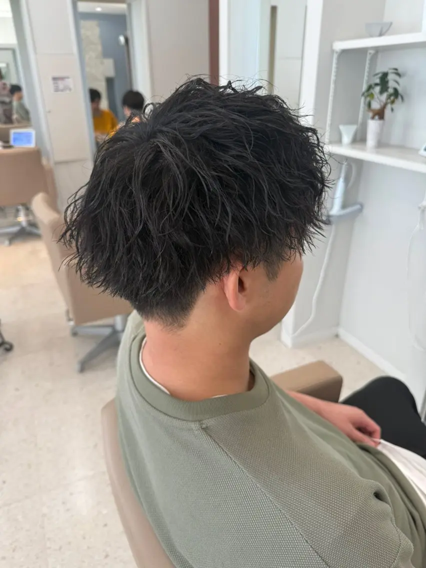 ショート パーマ ヘアアレンジ メンズ キッズ 【メンズパーマ特化】 壱岐祥一朗のヘアスタイル