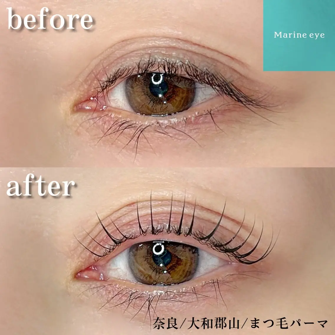 マツエク・マツパ バインドロック フラットラッシュ ナチュラル パリジェンヌラッシュリフト まつげパーマ Marine eyeの眉毛・アイブロウイメージ