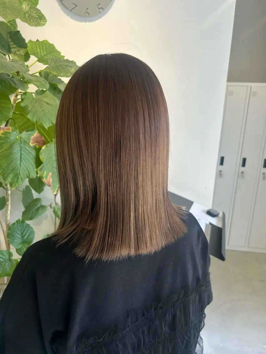 ミディアム ヘアカラー トリートメント 園田 朱理のヘアスタイル