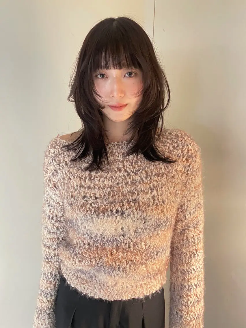 セミロング カラー 似合わせヘア🪶 表参道／remiのヘアスタイル