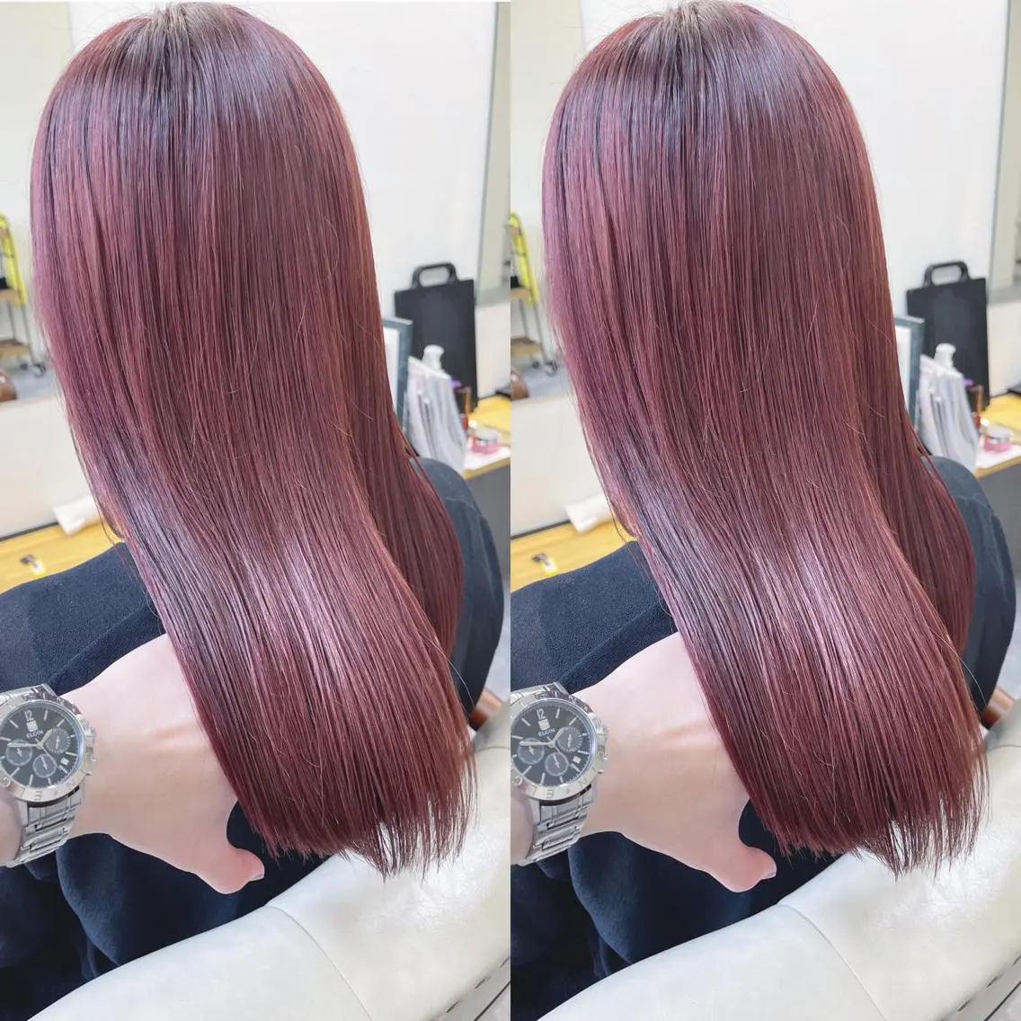 ロング 髪質改善 トリートメント カット ヘアカラー 縮毛矯正 トリートメント H (エイチ) 烏丸御池店のヘアスタイル