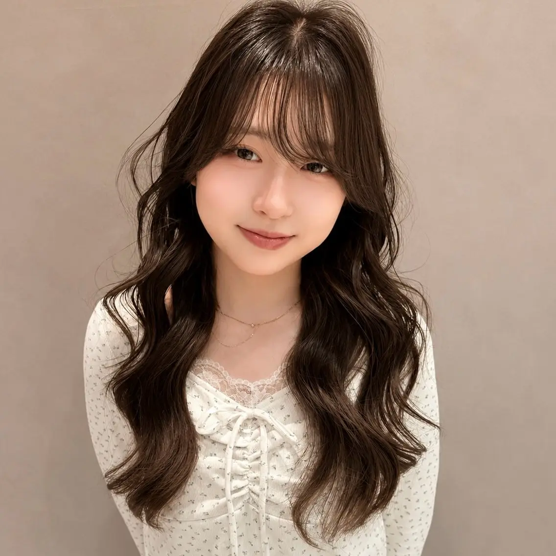 ロング カット ヘアカラー トリートメント 韓国レイヤー 田中 励也のヘアスタイル