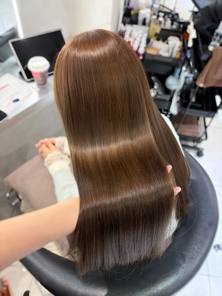 ロング カラー ブラウンカラー 透明感カラー ヘアカラー トリートメント 韓国レイヤー×モテ髪 /MITSUKI🤍のヘアスタイル