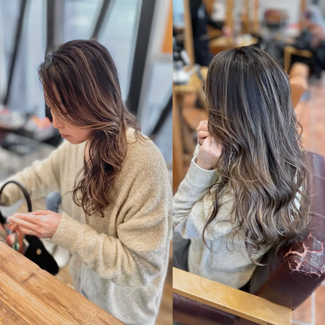 セミロング ハイライト カット ヘアカラー 木村丈晴✂️ご来店 お待ちしてます😊のヘアスタイル