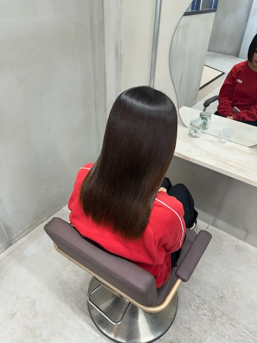 セミロング 縮毛矯正 PINQ byangelicaのヘアスタイル