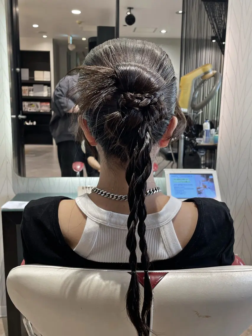 ロング ヘアアレンジ 艶カラー/ブリーチ /アレンジ/特化🫧のヘアスタイル