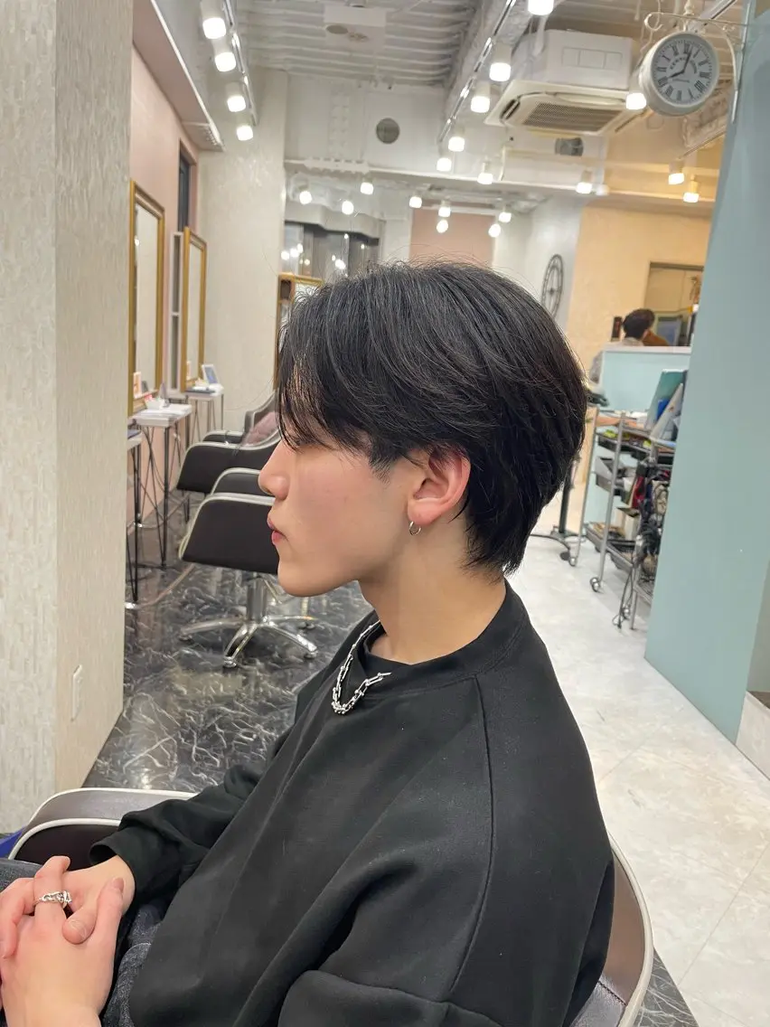 メンズ カット ヘアカラー 亀川蓮 Agu hairのヘアスタイル