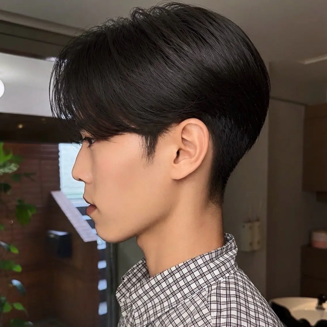 ショート メンズ センターパート 縮毛矯正 カット 縮毛矯正 【センターパート】 大竹　龍之介のヘアスタイル