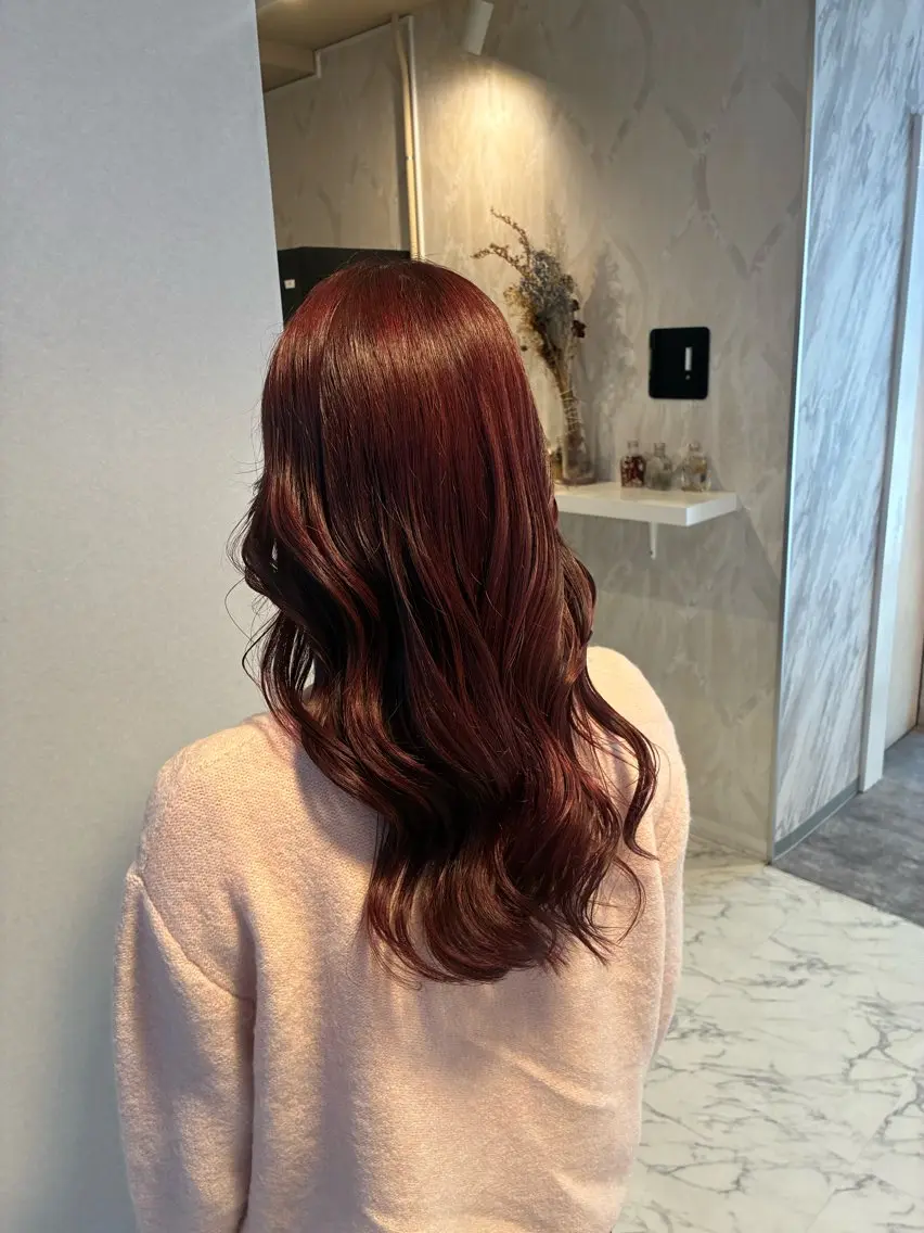 カラー ブリーチ ブリーチなしカラー ハナダ メイのヘアスタイル