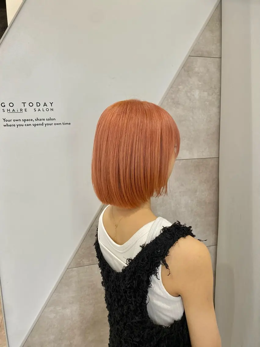 カラー カット ヘアカラー トリートメント 縮毛矯正×ブリーチ 西 太志のヘアスタイル