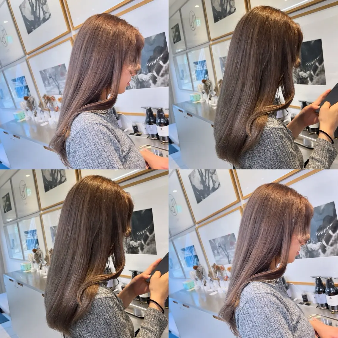セミロング カラー ベージュカラー ブラウンカラー ブラウンベージュ 透明感カラー ダブルカラー ヘアカラー トリートメント ヘッドスパ カジュアルを女っぽく 𝗮𝘆𝗮𝗰𝗼のヘアスタイル