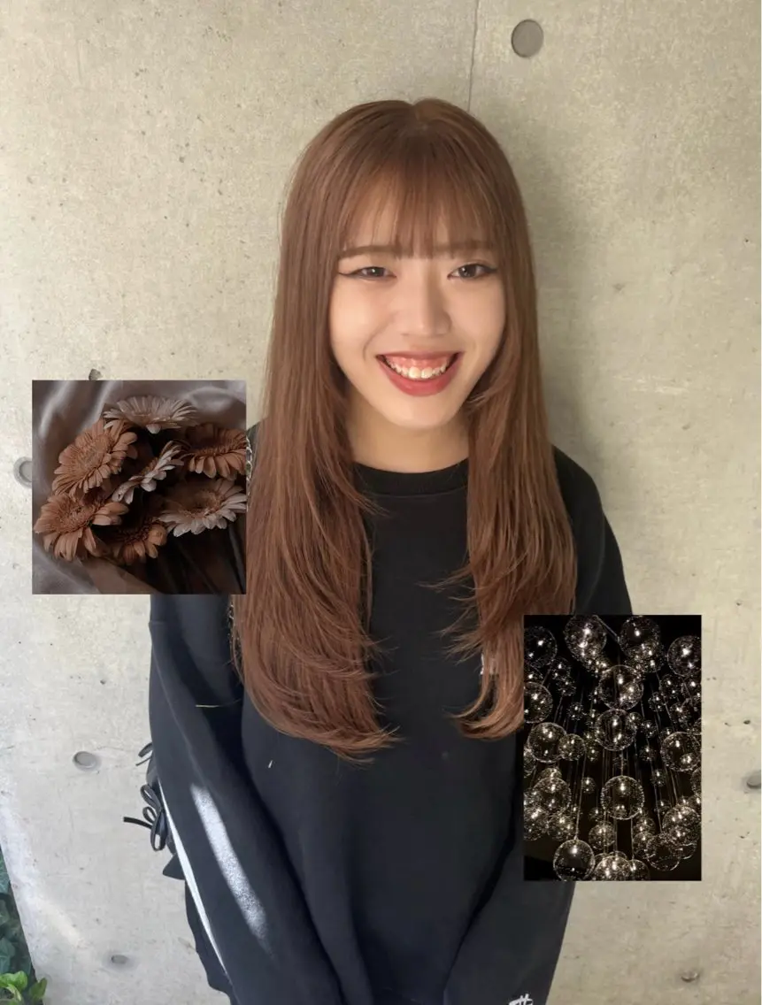 🤍🖤垢抜け透明感カラー+似合わせカット+うる艶トリートメントの写真
