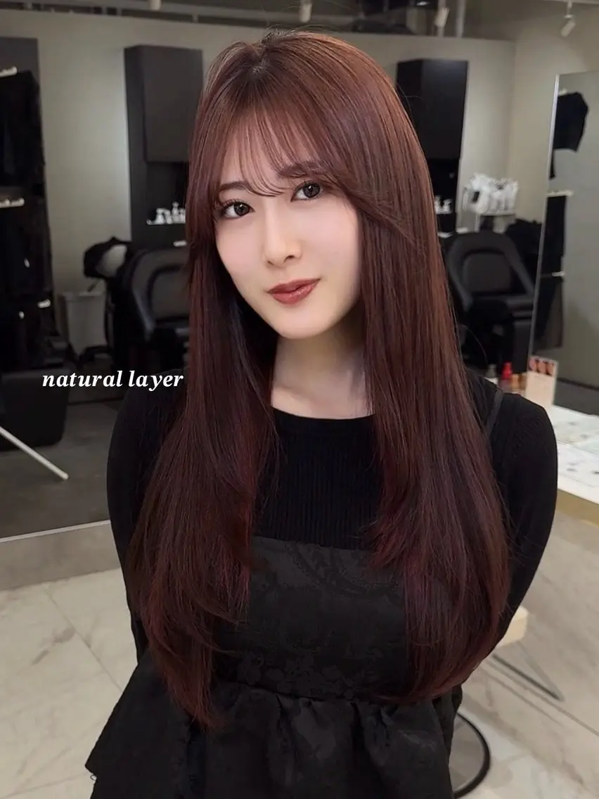 ロング カラー カット ヘアカラー トリートメント 大人韓国レイヤ ー特化|角岡泉希🩶のヘアスタイル