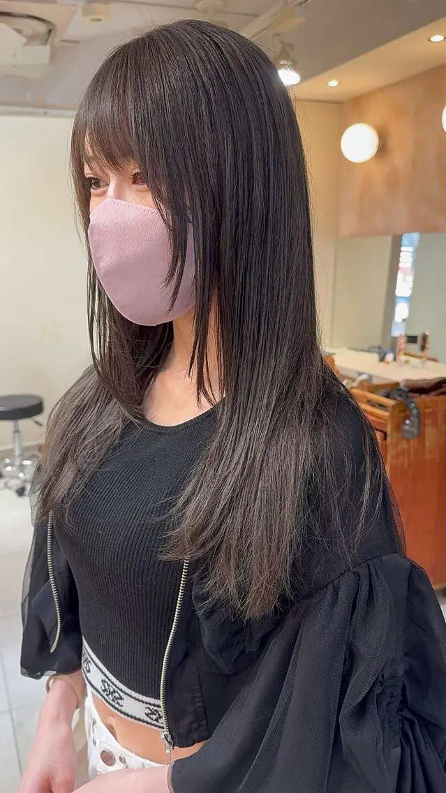 ロング カラー ベージュカラー 透明感カラー 韓国風カラー ラベンダーカラー ラベンダーピンク ヘアカラー 樋口 将輝のヘアスタイル