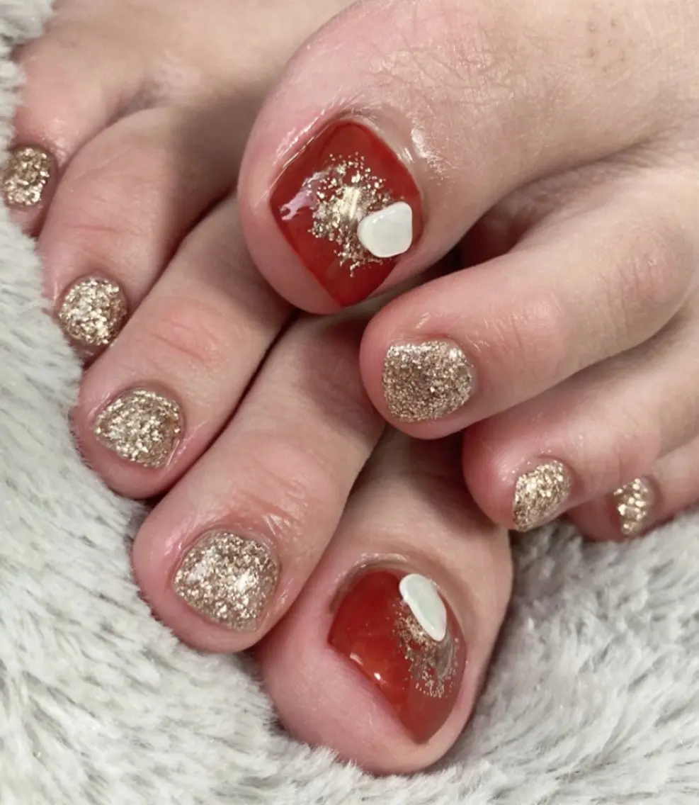 【ご新規様限定価格】フット親指のみデザイン💅オフ込の写真