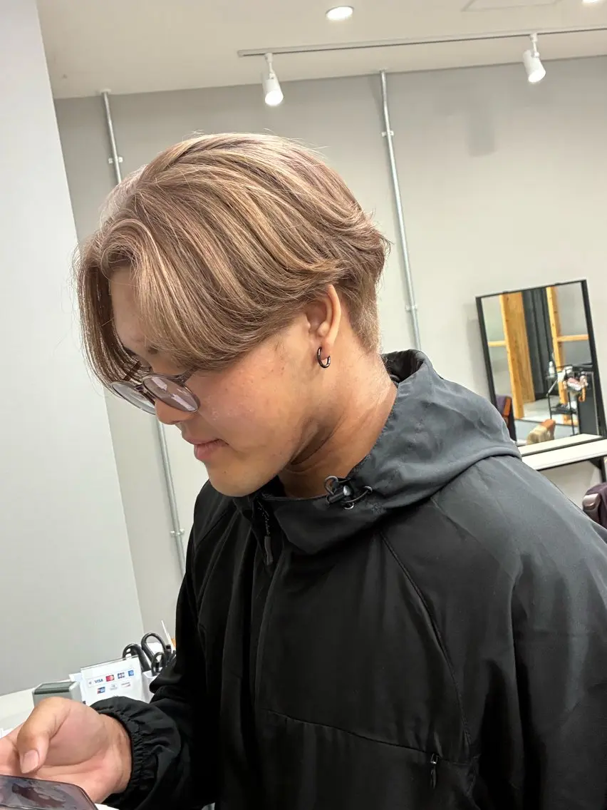 ショート カラー メンズ 宇都宮Anela🌷 ちな🎀のヘアスタイル