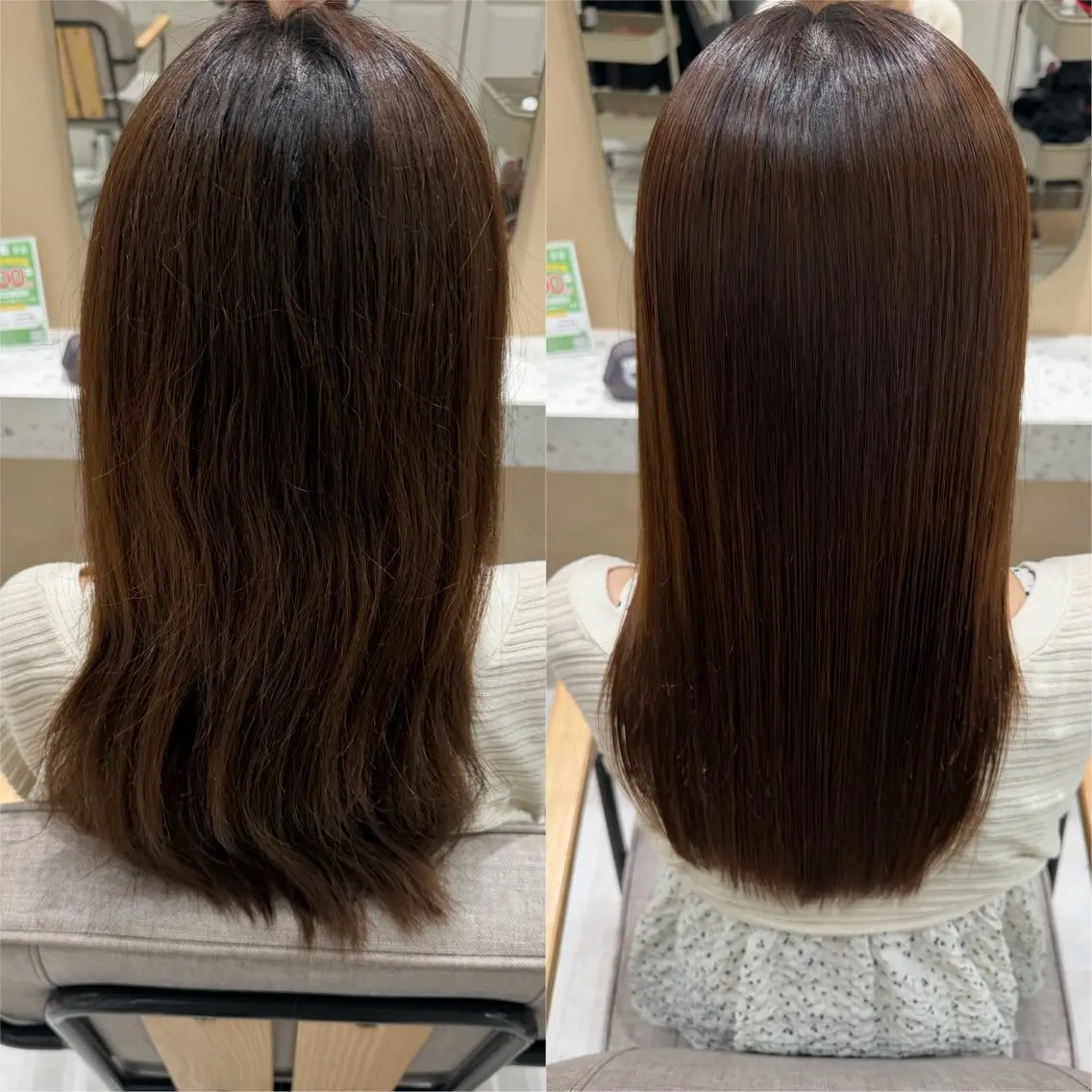 ロング カット 縮毛矯正 いがらし ふうらのヘアスタイル