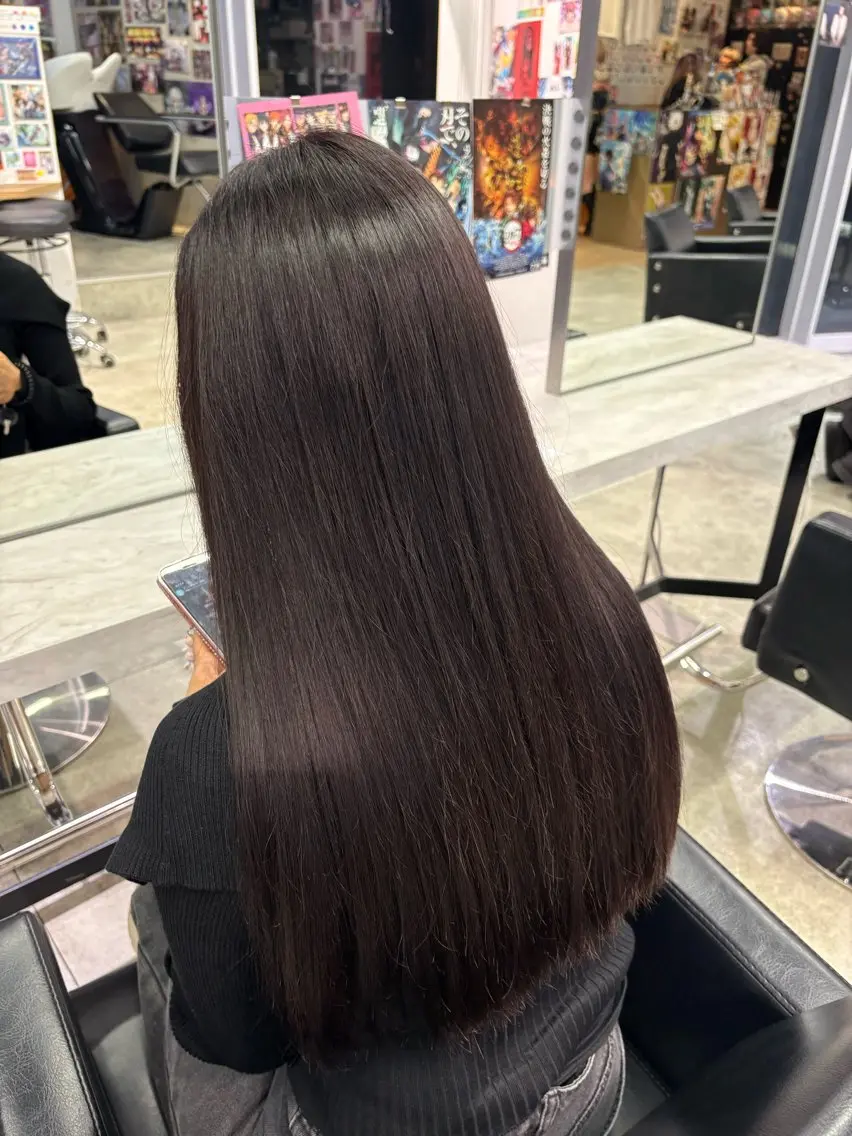 ロング カラー ブリーチ ブラウンカラー チョコレートブラウン 透明感カラー ブリーチなしカラー 推しカラー/ ミクのヘアスタイル