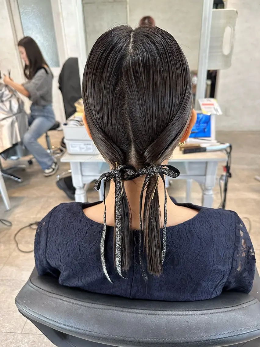 セミロング ヘアアレンジ 🎀ヘアセット/艶髪 /はやしほのか🎀のヘアスタイル