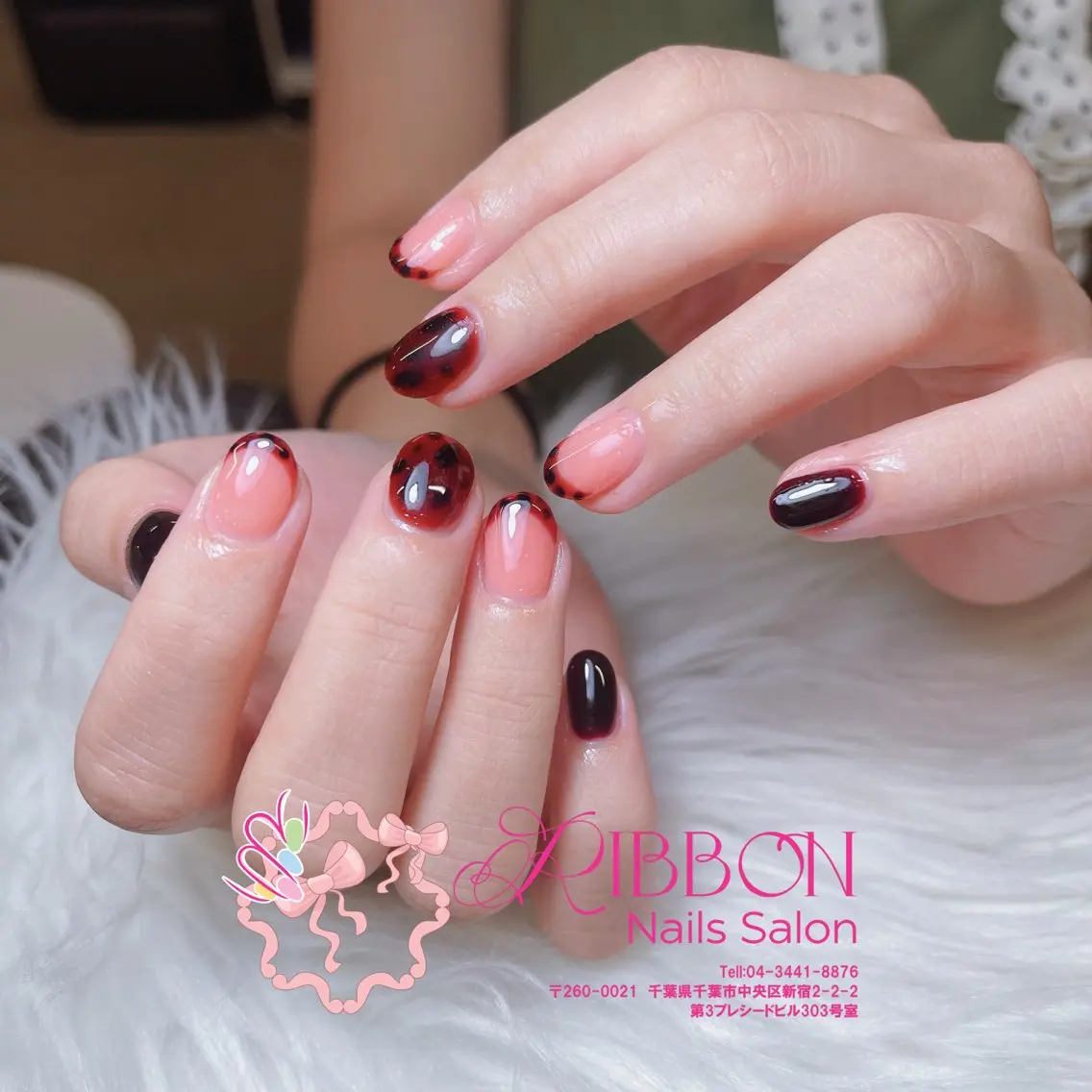 ネイル フットネイル フレンチネイル ジェルネイル マグネットネイル 持ち込み ハンドネイル Ribbonnail salonのネイルデザイン