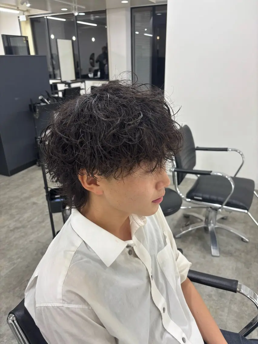 パーマ メンズ 西嶋 大凱のヘアスタイル