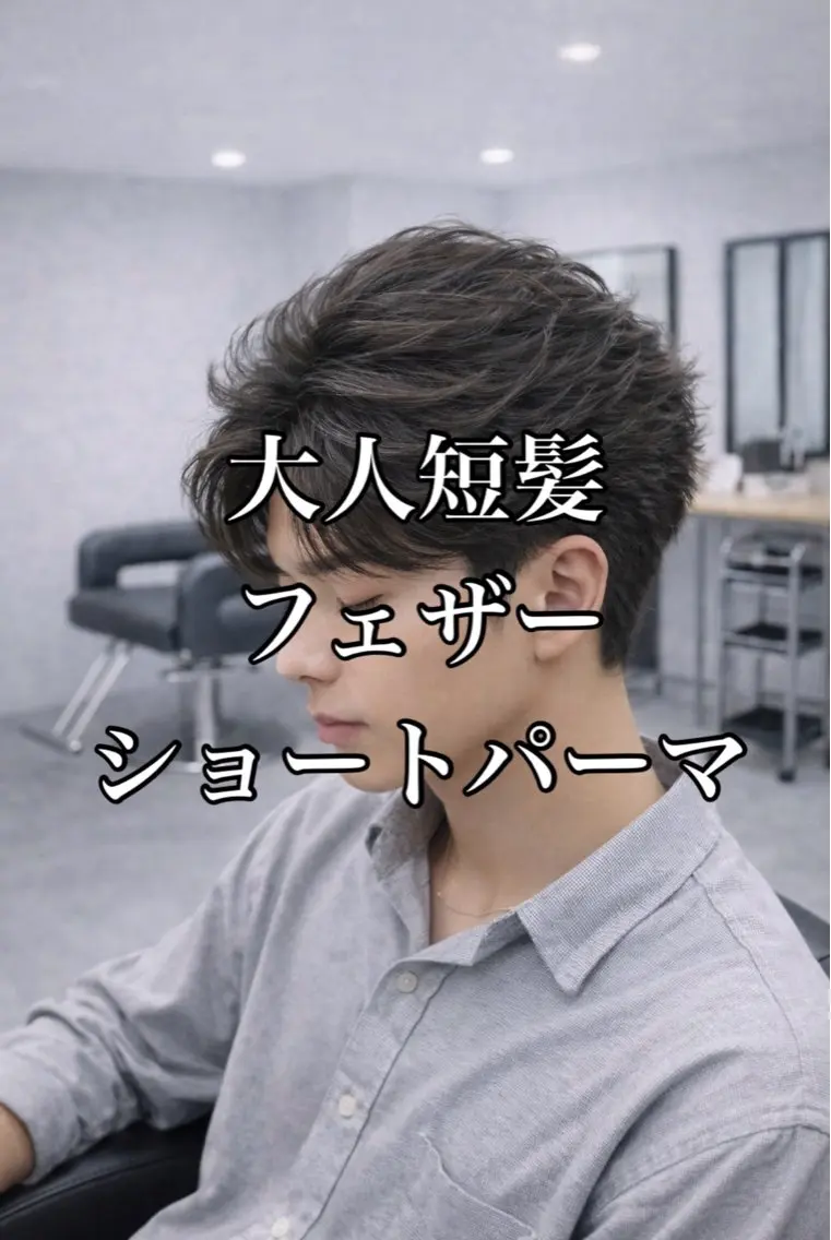 ショート パーマ ヘアアレンジ メンズ フェザーパーマ メンズパーマ ショートヘア ニュアンスパーマ カット パーマ トリートメント ヘッドスパ ヘアセット 🔥ニュアンス フェザー小林海斗🔥のヘアスタイル