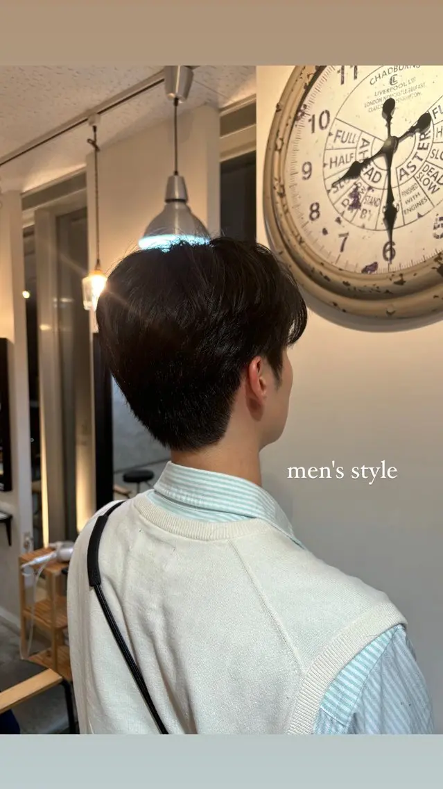 メンズ センターパート メンズ韓国風 【髪質改善】カラー 韓国ヘア🎀RISAのヘアスタイル