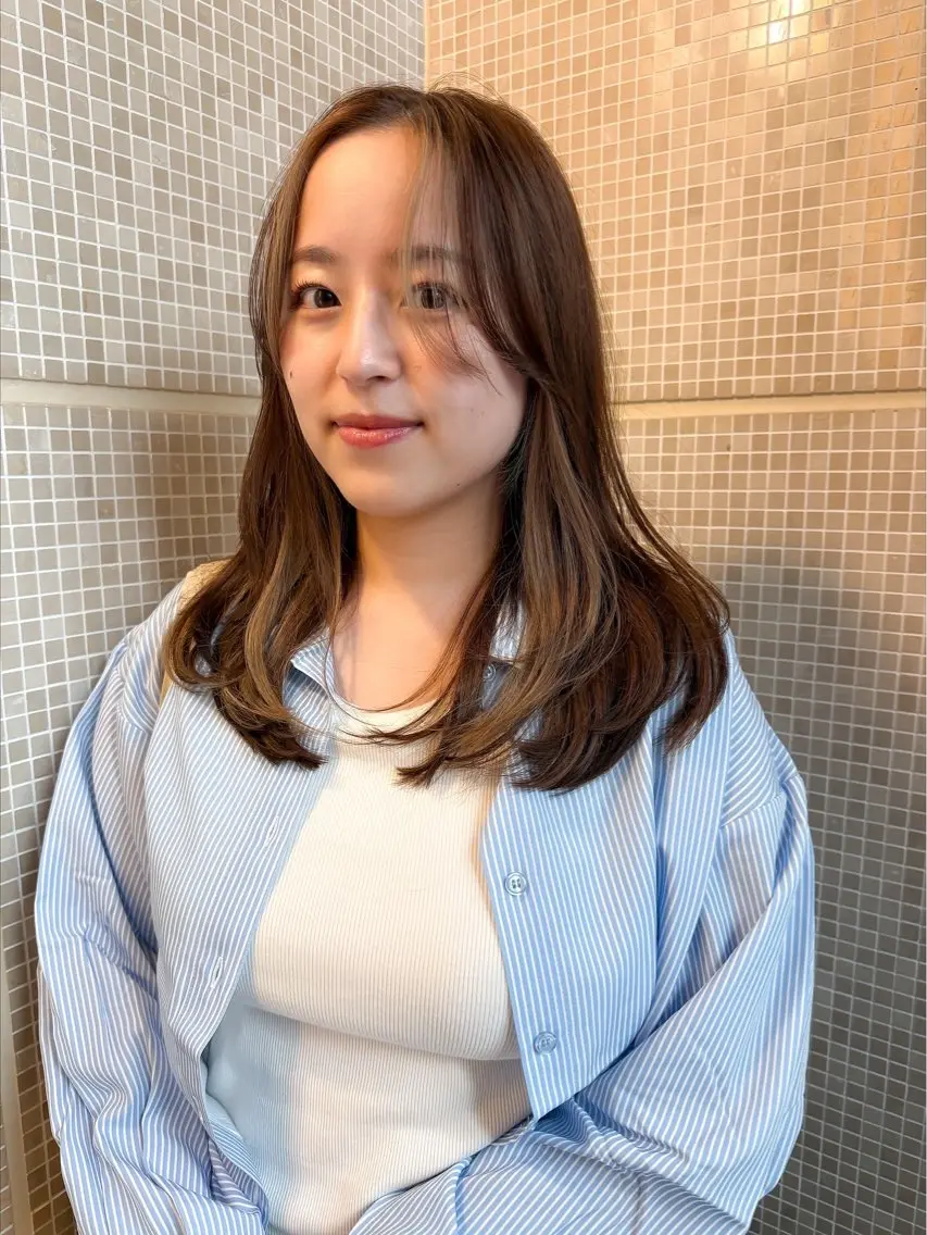 ミディアム ヘアカラー トリートメント 自由が丘 艶髪美容師✨生板🌿のヘアスタイル