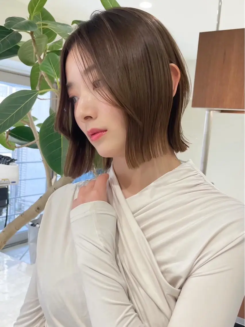 ショート カラー カット ヘアカラー トリートメント 🦋韓国風レイヤー/ 艶髪矯正🦋凛太郎のヘアスタイル