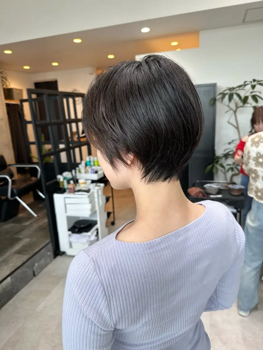 ショート ショートヘア カット ヘアカラー トリートメント ✨透明感カラー 恵比寿HAYATO✨のヘアスタイル