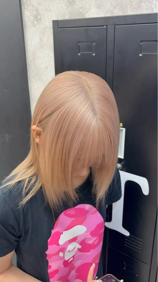 カラー ブリーチ ケアブリーチ 渋谷ハイトーン/ まぉまぉのヘアスタイル