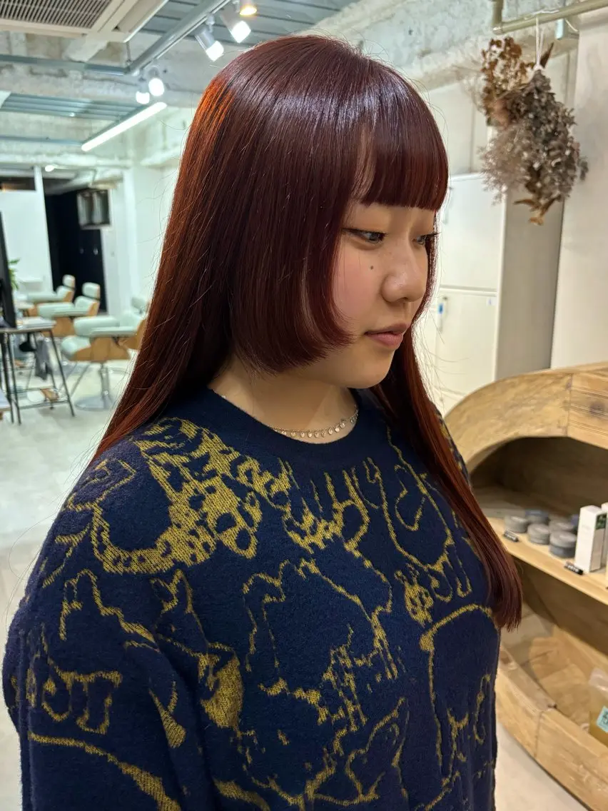 セミロング カラー 透明感カラー/髪質改 善/烏丸御池/寿々乃のヘアスタイル
