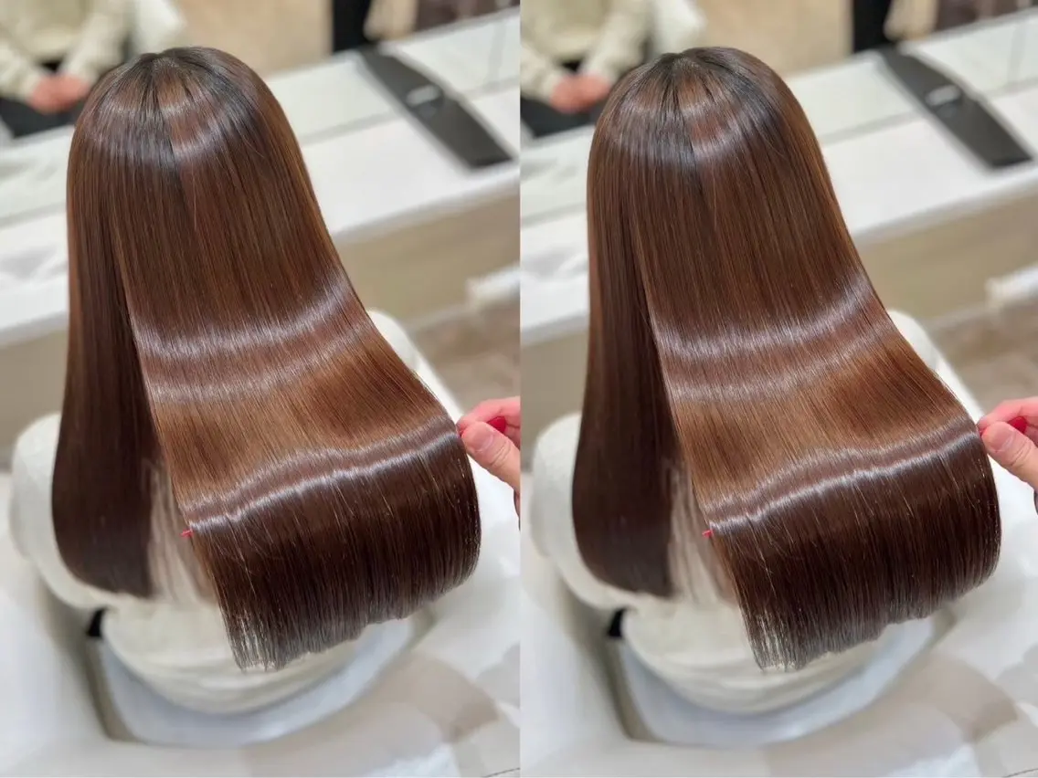 ロング 🚨メンズ曲がる 縮毛矯正りおん🚨のヘアスタイル