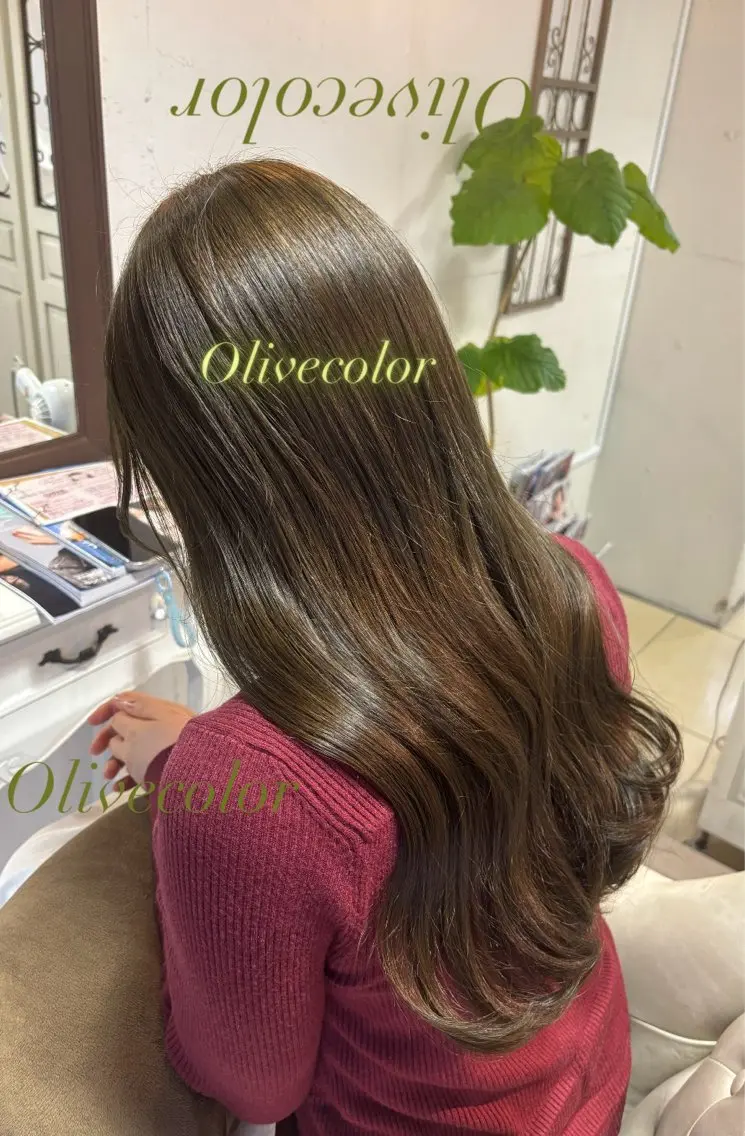 ロング ヘアカラー トリートメント eMu透明感カラー ちゅる髪yuki✩のヘアスタイル