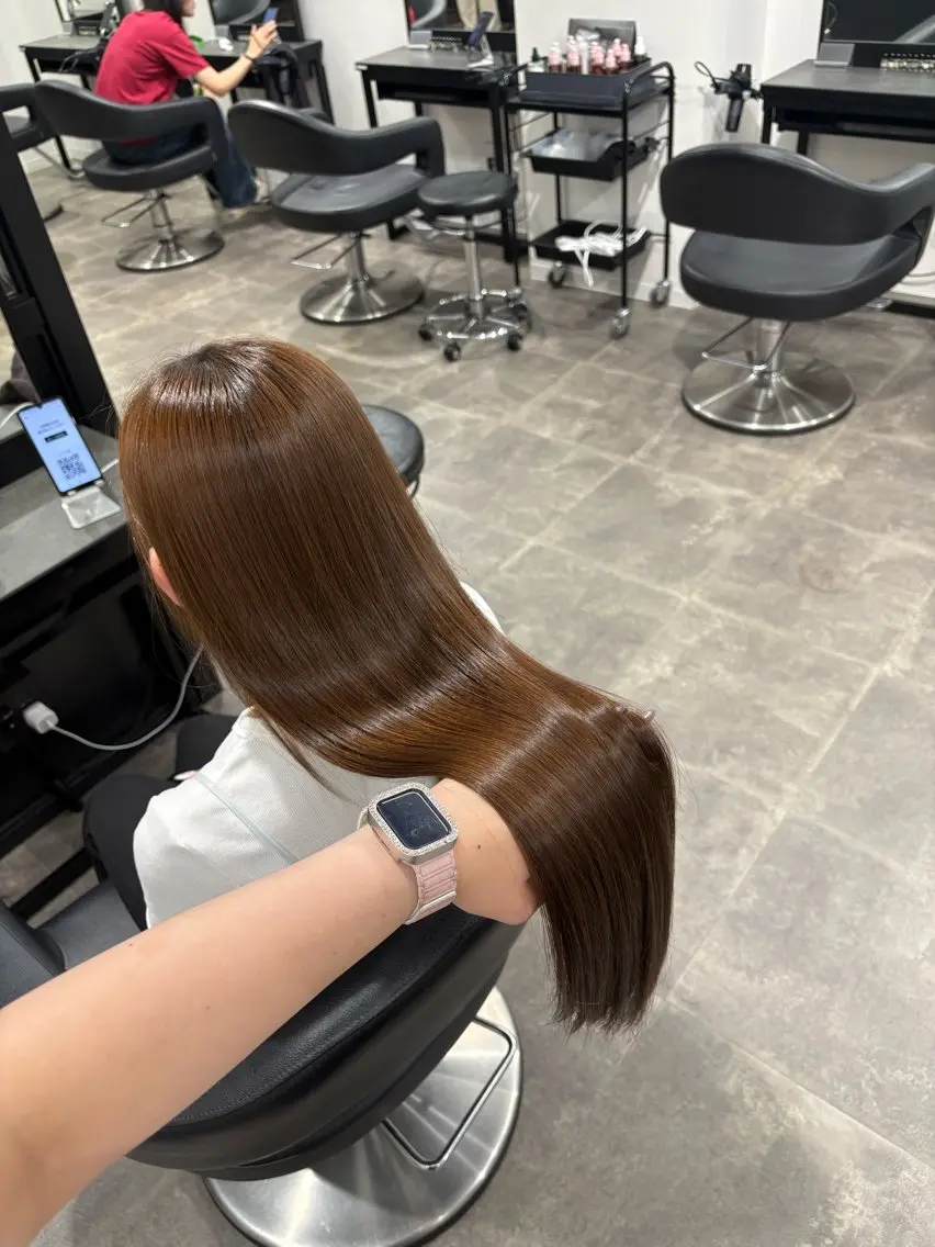 ロング カラー ヘアカラー トリートメント 韓国っぽ×透け感🪽 Fumi 🤍のヘアスタイル
