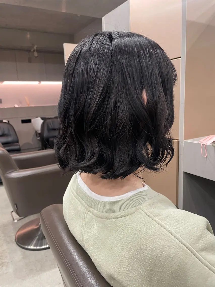 ミディアム カラー パーマ カット 表参道🌿赤み消し カラー/チナツのヘアスタイル