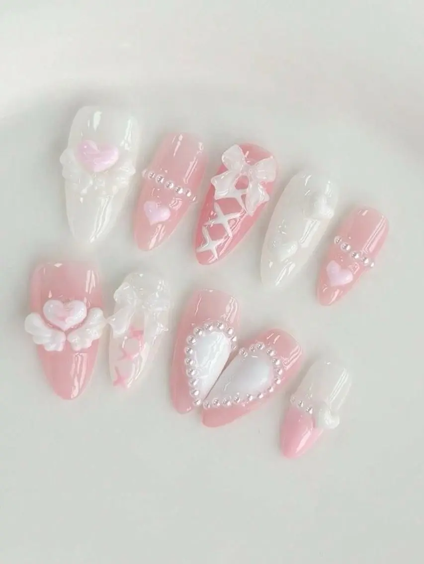 ネイル 長さ出し フレンチネイル グラデーション 卒業式 マグネットネイル ハンドネイル MIHANA NAILのネイルデザイン