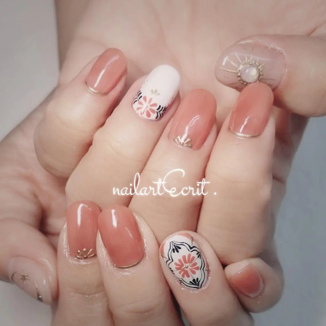 ネイル ハンドネイル nailart ecritのネイルデザイン