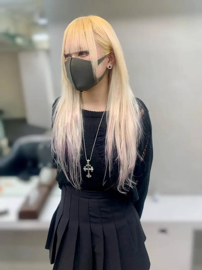 ロング カラー ヘアアレンジ カット ヘアカラー エクステ 個性爆弾💣 ダブルカラー/ゆかのヘアスタイル