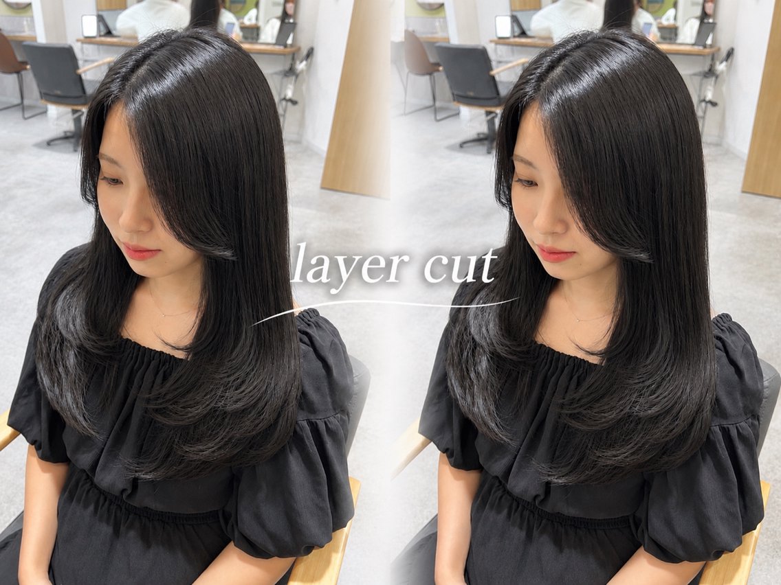 セミロング カット ヘアカラー Amy🎀桐山/レイ ヤー/パリジェンヌのヘアスタイル