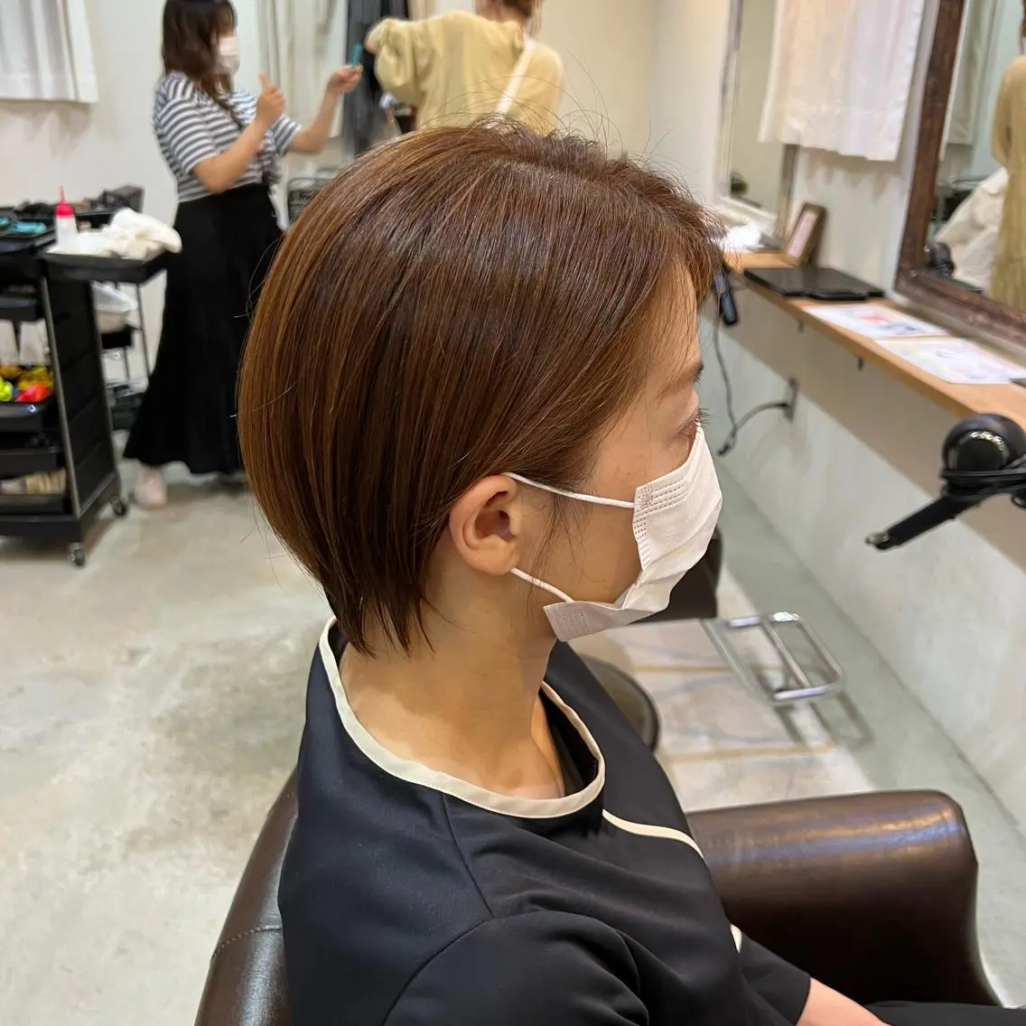 ショート 丸みショート ショートヘア 切りっぱなしボブ 👩🏼ミニボブのヘアスタイル