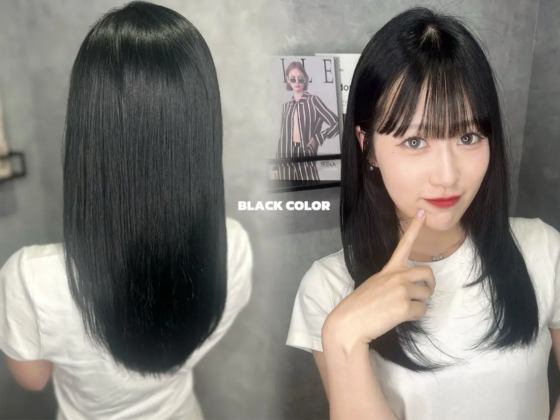 カラー 黒髪 ヘアカラー トリートメント すだ こゆみのヘアスタイル