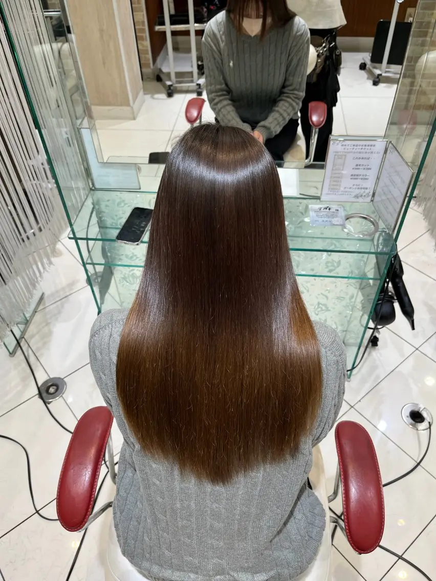 ロング カット 縮毛矯正 トリートメント 髪質改善美容師 鈴木のヘアスタイル