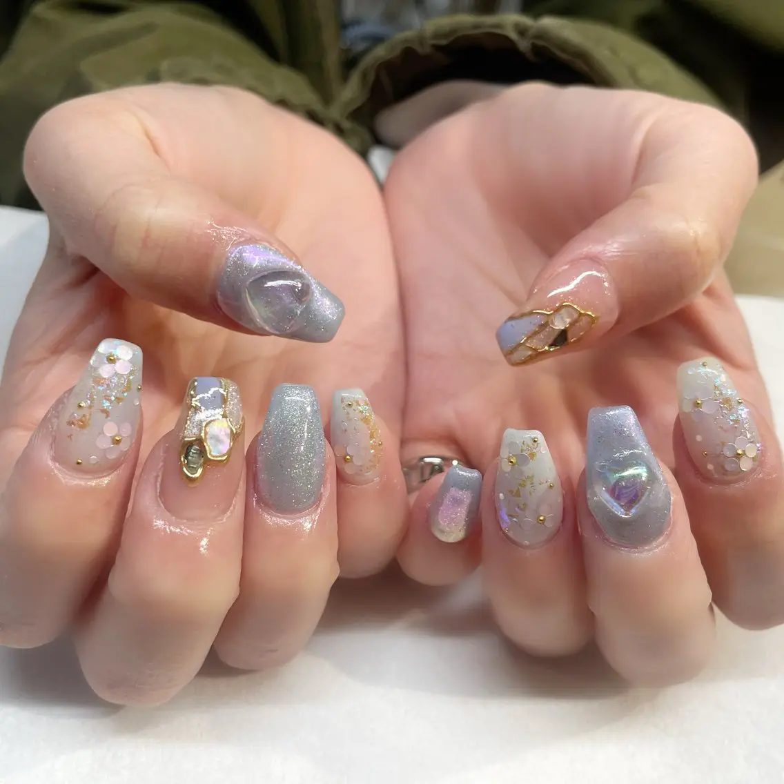 ネイル ハンドネイル 💎🐰 saki. m 🐰💎のネイルデザイン