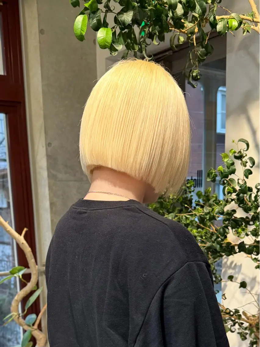 ミディアム カラー カット ヘアカラー トリートメント 色落ち綺麗透明感カラ /ボブ/ナカツヒカルのヘアスタイル