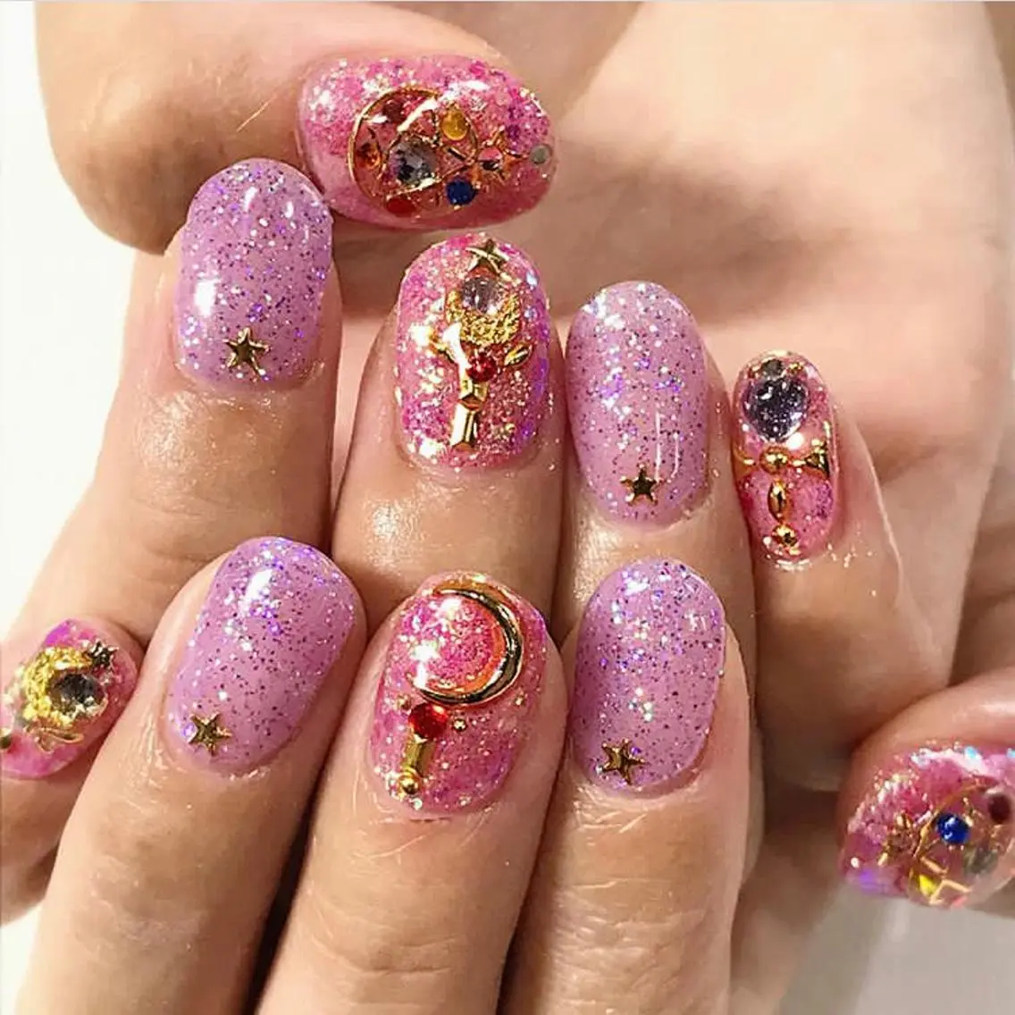 ネイル 渋谷／チップ長さ出し 👑アプレgel-xのネイルデザイン